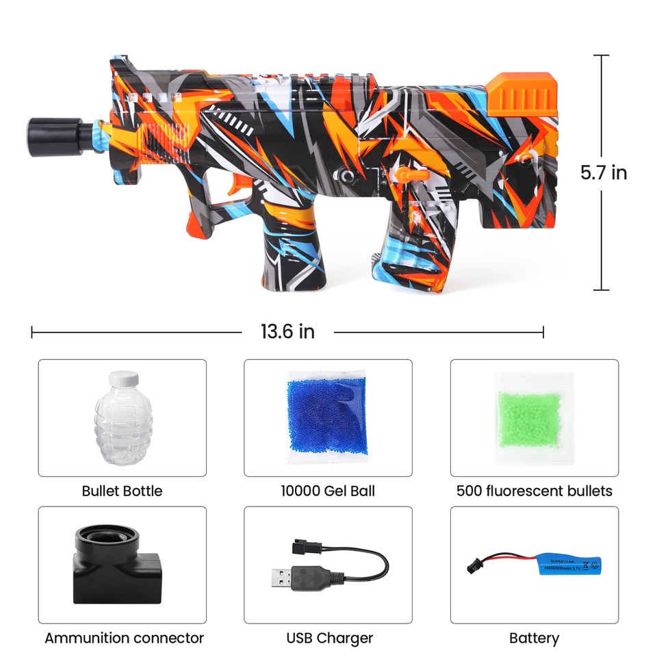 Mitraillette à bille deau QB95 Automatique Gel Blaster Pistolet Orbeez